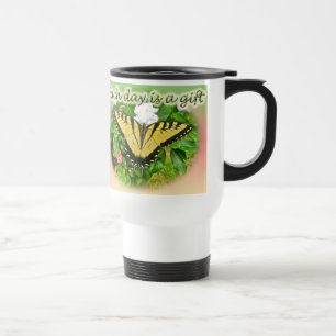 Caneca Térmica A borboleta de Swallowtail do tigre cada dia é um