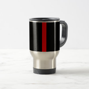 Caneca Térmica A linha vermelha fina simbólica vertical em um