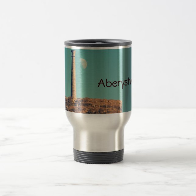 Caneca Térmica A Lua e uma Torre: Aberystwyth (Centro)