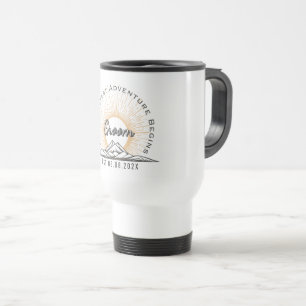 Caneca Térmica A Maior Aventura Começa Casamento na Montanha Retr