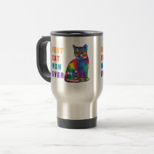 Caneca Térmica A melhor mãe de gatos alguma vez escreve para o g