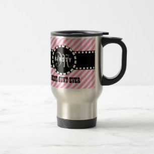 Caneca Térmica A melhor TIA nunca monograma com DIAGONAL LISTRA