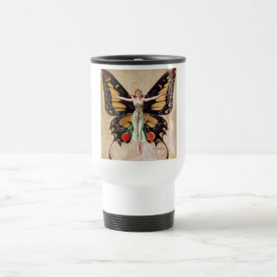 Caneca Térmica A Metamorfose da Garota Flapper em Borboleta 1922
