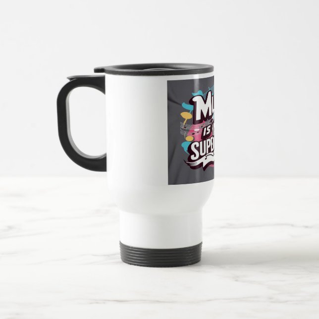 Caneca Térmica A Música é Seu Superpoder (Esquerda)