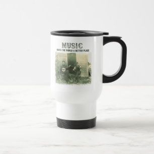 Caneca Térmica A música faz ao mundo uma foto melhor do vintage