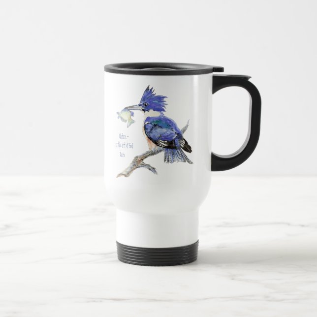 Caneca Térmica A natureza é a arte de Deus, citação - Kingfisher, (Direita)