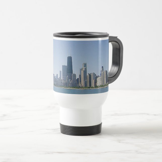 Caneca Térmica A Silhueta de Chicago (Frente Esquerda)