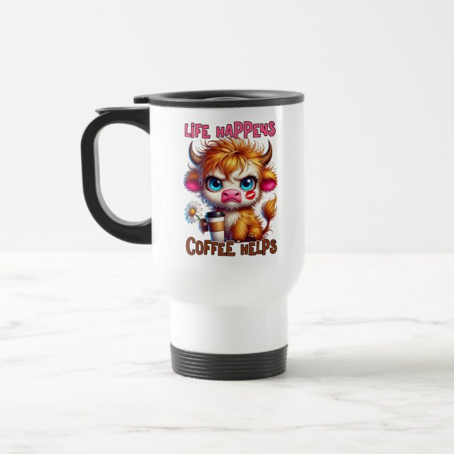 Caneca Térmica A Vida Acontece Café Ajuda  (Esquerda)