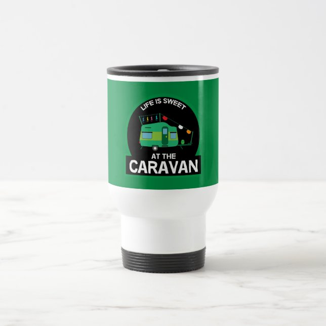 Caneca Térmica A Vida É Doce Nos Presentes Engraçados Da Caravana (Centro)