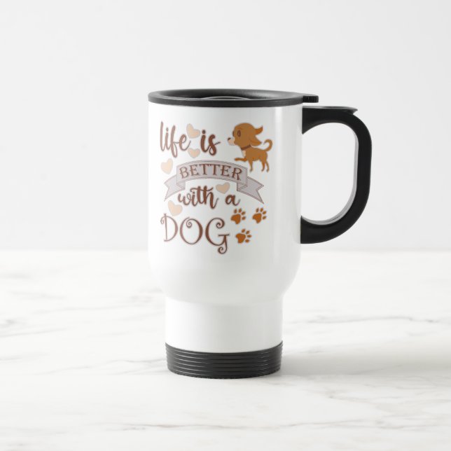 Caneca Térmica A vida é melhor com uma citação engraçada (Direita)