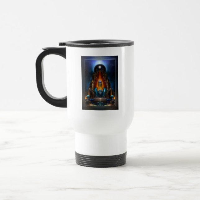 Caneca Térmica A Visão Ouro Da Arte Fractal Arsencia (Esquerda)