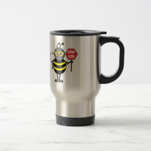 Caneca Térmica Abelha com sinal da parada: Desordem do colapso da