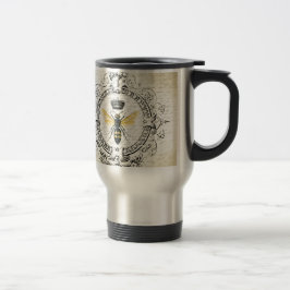 Caneca Térmica Abelha de rainha francesa do VINTAGE MODERNO