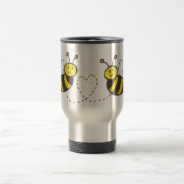 Caneca Térmica Abelhas Melíferas com Coração