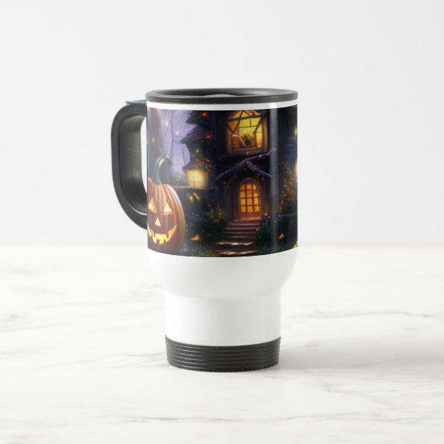 Caneca Térmica abóbora/queda/outono/Dia das Bruxas (Frente Esquerda)