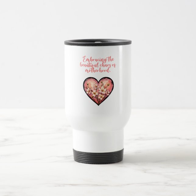 Caneca Térmica Abraçando o Caos Belo do Design da Maternidade (Centro)
