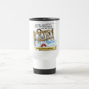 Caneca Térmica Abraham Lincoln & Mary Todd Café da Manhã na Cama