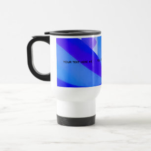 Caneca Térmica Abstração Geométrica da Onda Azul