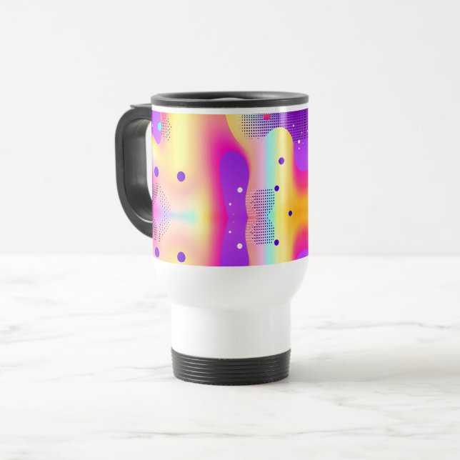 Caneca Térmica Abstract Colorful Pop Art Gradient  (Frente Esquerda)