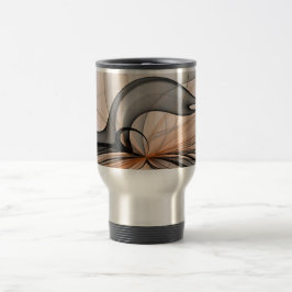 Caneca Térmica Abstrato Anthracite Cinza Siena Moderna Arte Fract
