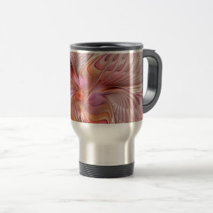 Caneca Térmica Abstrato Butterfly Fantasy Fractal Arte Colorida
