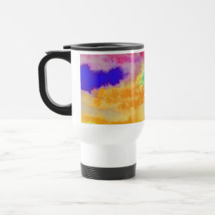 Caneca Térmica Abstrato colorido da aguarela