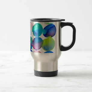 Caneca Térmica Abstrato de cor da água legal azul