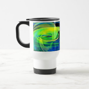 Caneca Térmica Abstrato de Paisagem Neon Alienígena