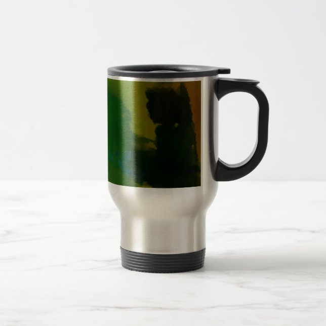 Caneca Térmica Abstrato verde-creativo (Direita)