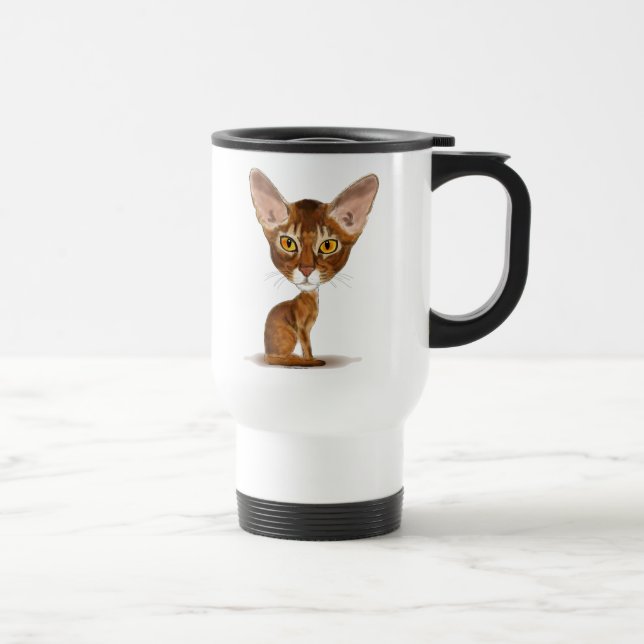Caneca Térmica Abyssinian da caricatura (Direita)
