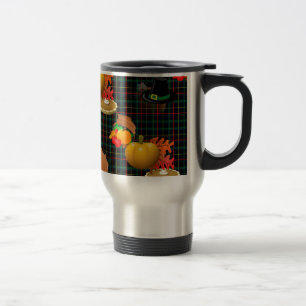 Caneca Térmica Ação de Graças de xadrez