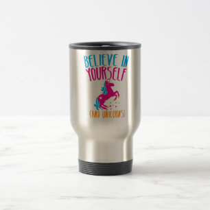 Caneca Térmica Acredite em o senhor mesmo (e em unicórnios)