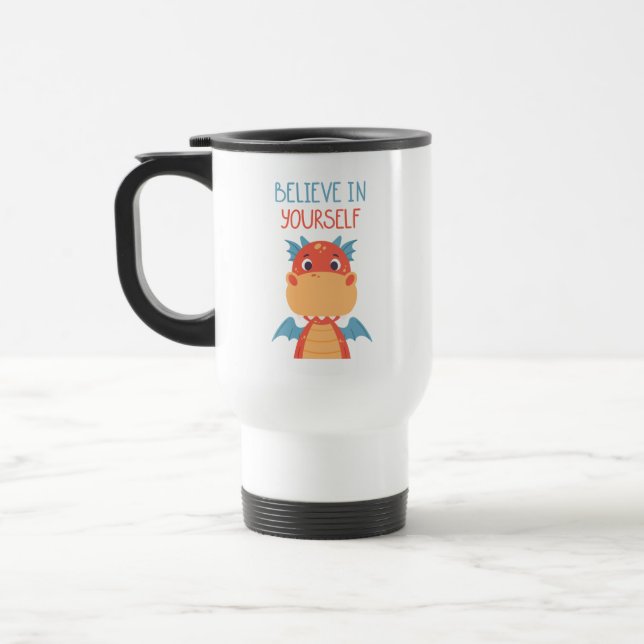 Caneca Térmica Acredite em si mesmo Dragão (Esquerda)