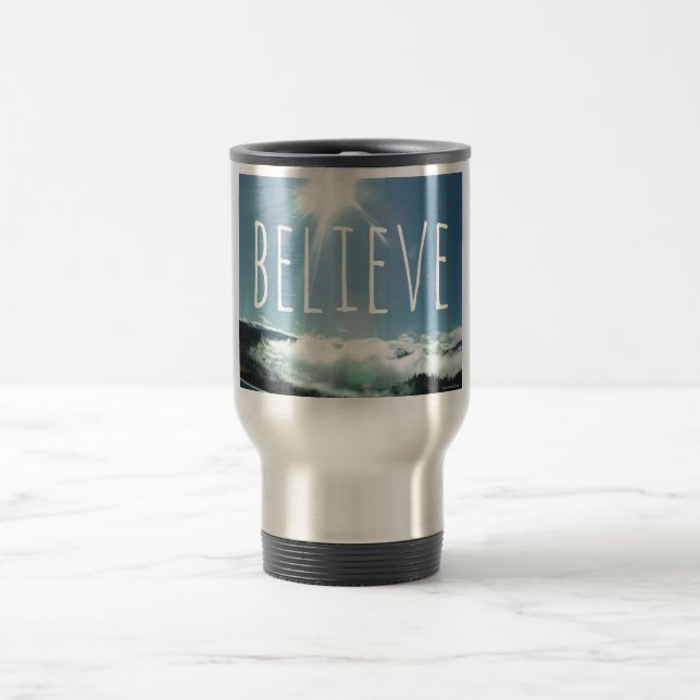 Caneca Térmica Acredite o provérbio inspirador (Centro)