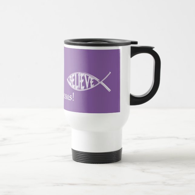 Caneca Térmica Acredite Peixe Lavanda (Direita)