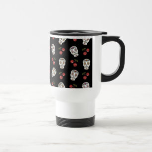Caneca Térmica Açúcar Rockabilly RAB Caveiras de Açúcar Cerejas e