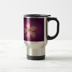Caneca Térmica Adenium Flor de Rosa Flora Gradiente Violeta