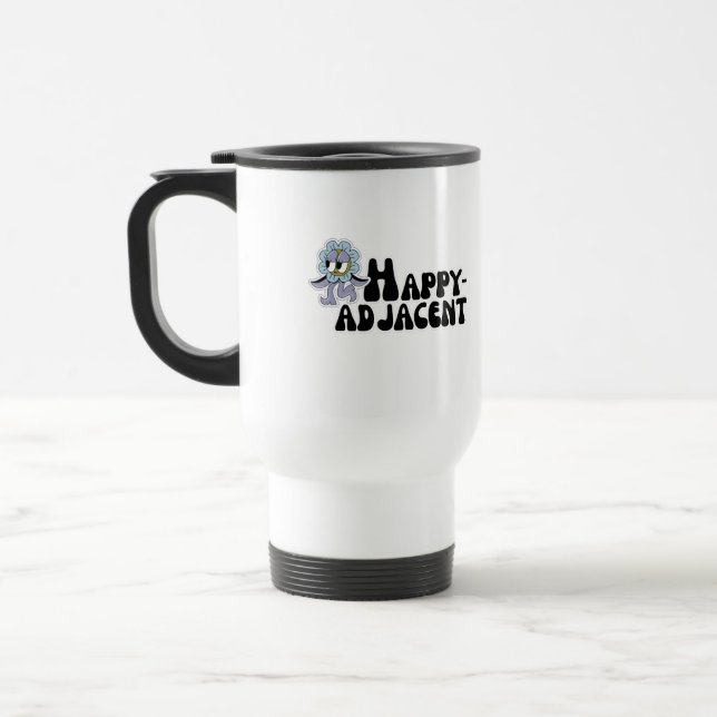 Caneca Térmica Adesivo Felizmente Adjacente (Esquerda)