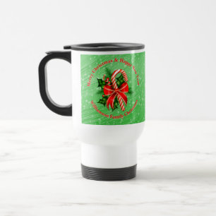 Caneca Térmica Adicionar Nome Alterar Texto Vermelho Verde Natal