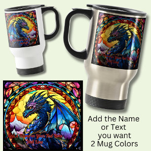 Caneca Térmica Adicionar Nome ou Texto, Dragão de Vidro Obtido