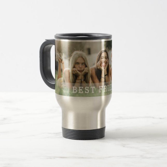 Caneca Térmica Adicionar Sua Própria Foto Personalizada (Frente Esquerda)