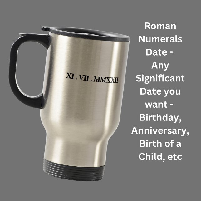 Caneca Térmica Adicionar uma data de nascimento, aniversário, nom (Criador carregado)