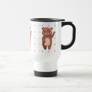 Caneca Térmica Adorável e bonitinho pontinho de urso, criança sex