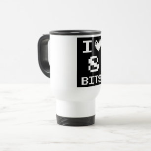Caneca Térmica Adoro 8 bits, design de geek de jogador
