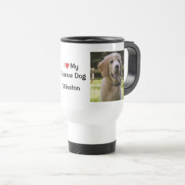 Caneca Térmica Adoro o meu Cachorro de Emergência | nome e fotogr