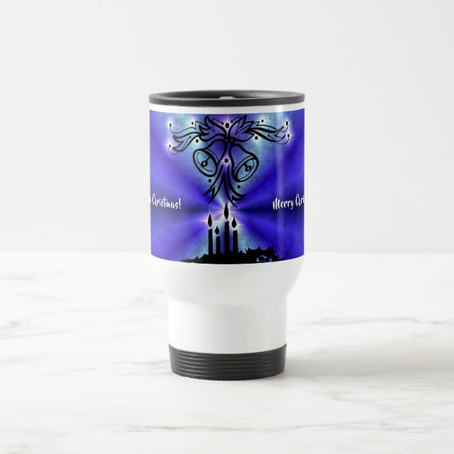 Caneca Térmica Advento, Artdeco de Natal no Arco Verde Azul (Centro)