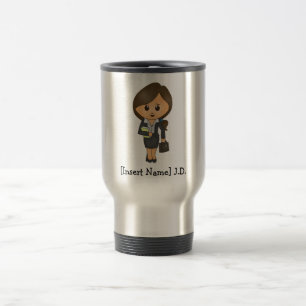 Caneca Térmica Advogado fêmea personalizado - Brunette