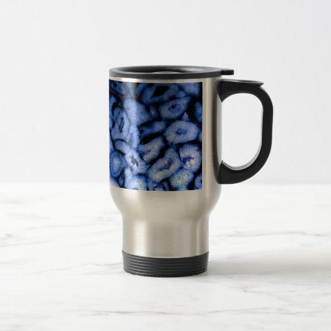 Caneca Térmica Agate de quartzo azul, Geodes azuis, padrão de abs (Direita)