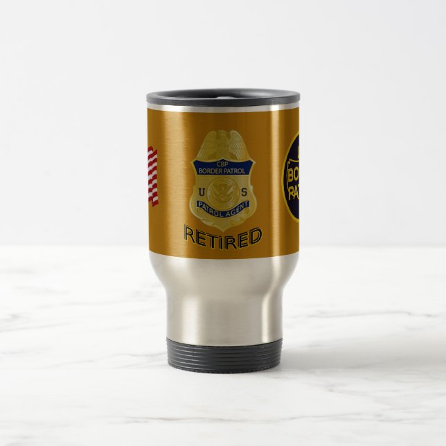 Caneca Térmica Agente de Patrulha de Carteira Aposentado Mug (Centro)