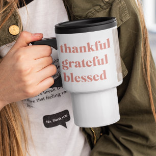 Caneca Térmica Agradeço a sua benção Três Colagem de Fotos